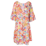 Summer Women Boho Floral Long Sleeve Dress Holiday Beach Shirt Dress Ladies Print Mini Dress Plus Size S-5XL